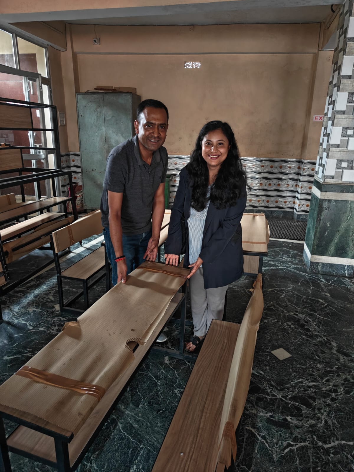 Read more about the article Education – Desk & Bench donated to JAWAHAR BUSTY PRIMARY SCHOOL