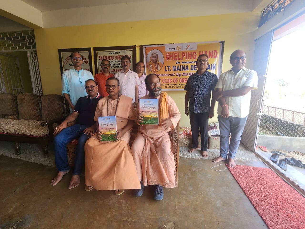 Read more about the article Donated 1 week ration comprising rice dal milk biscuits spices oil for all the inmates of Bharat Sevashram, Silchar.