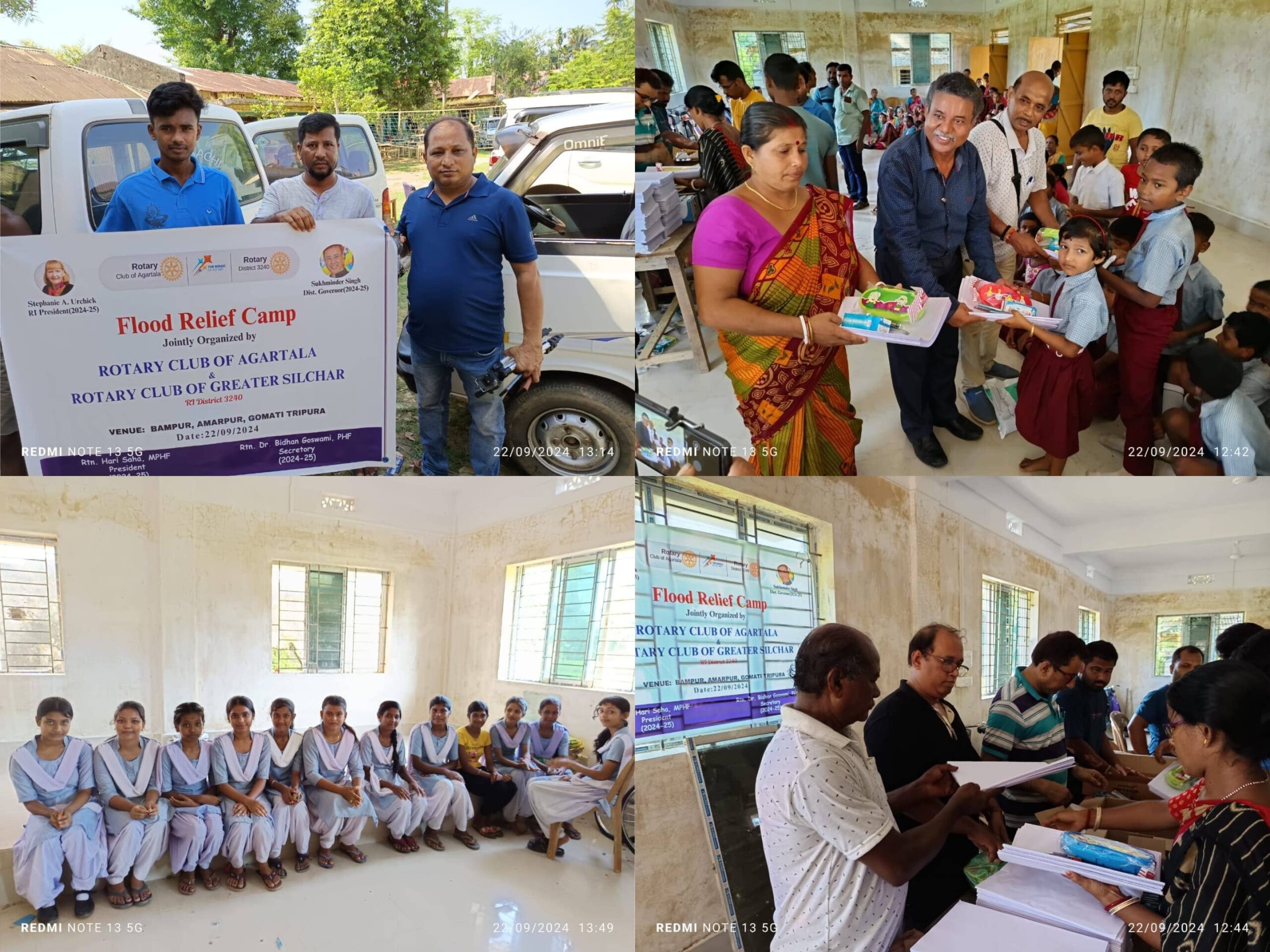 Read more about the article Organized a Joint camp with RC Agartala in which our club donated Rs 25000 to help the flood affected victims of the state Agartala