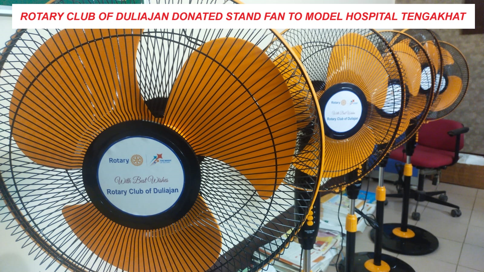 Read more about the article Donation of stand fan to Model Hospital Tengakhat