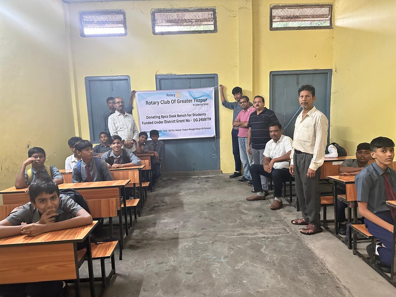 Read more about the article donation of desk and bench at bengali boys