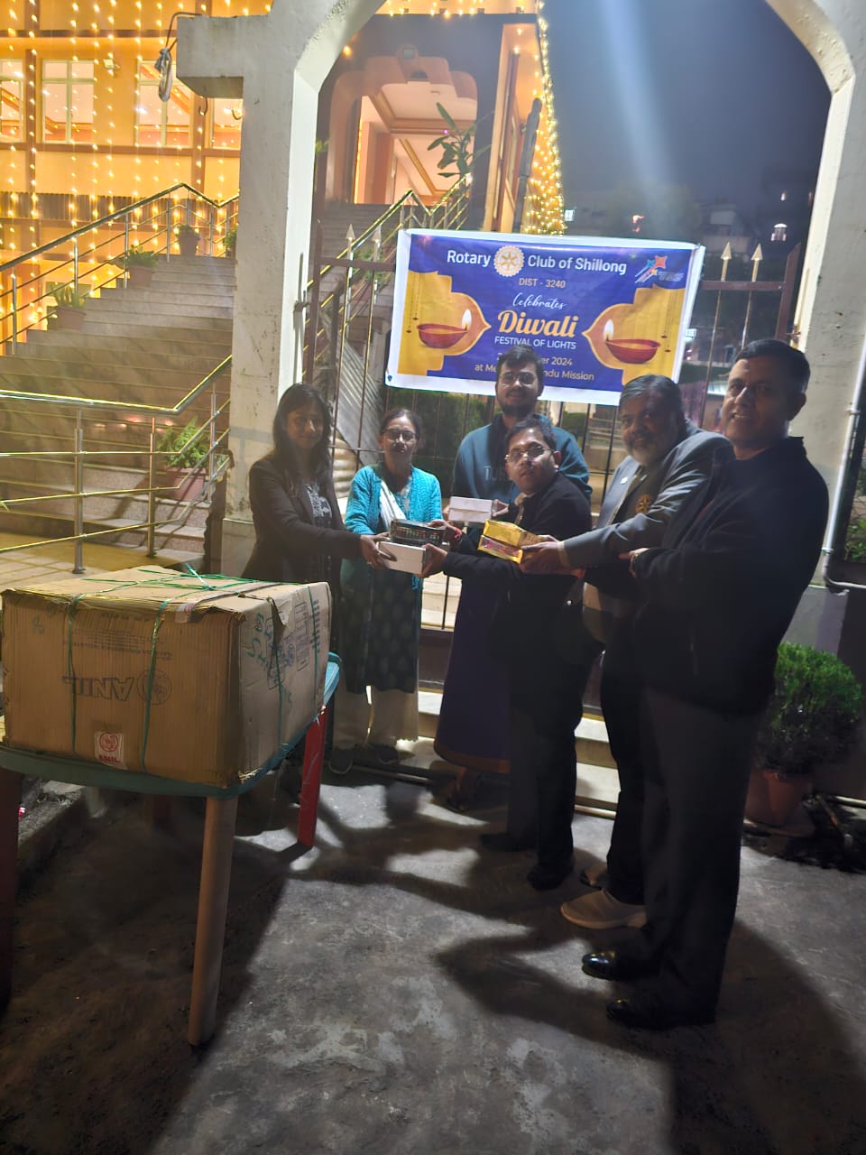 Read more about the article Crackers donated to Hindu Mission