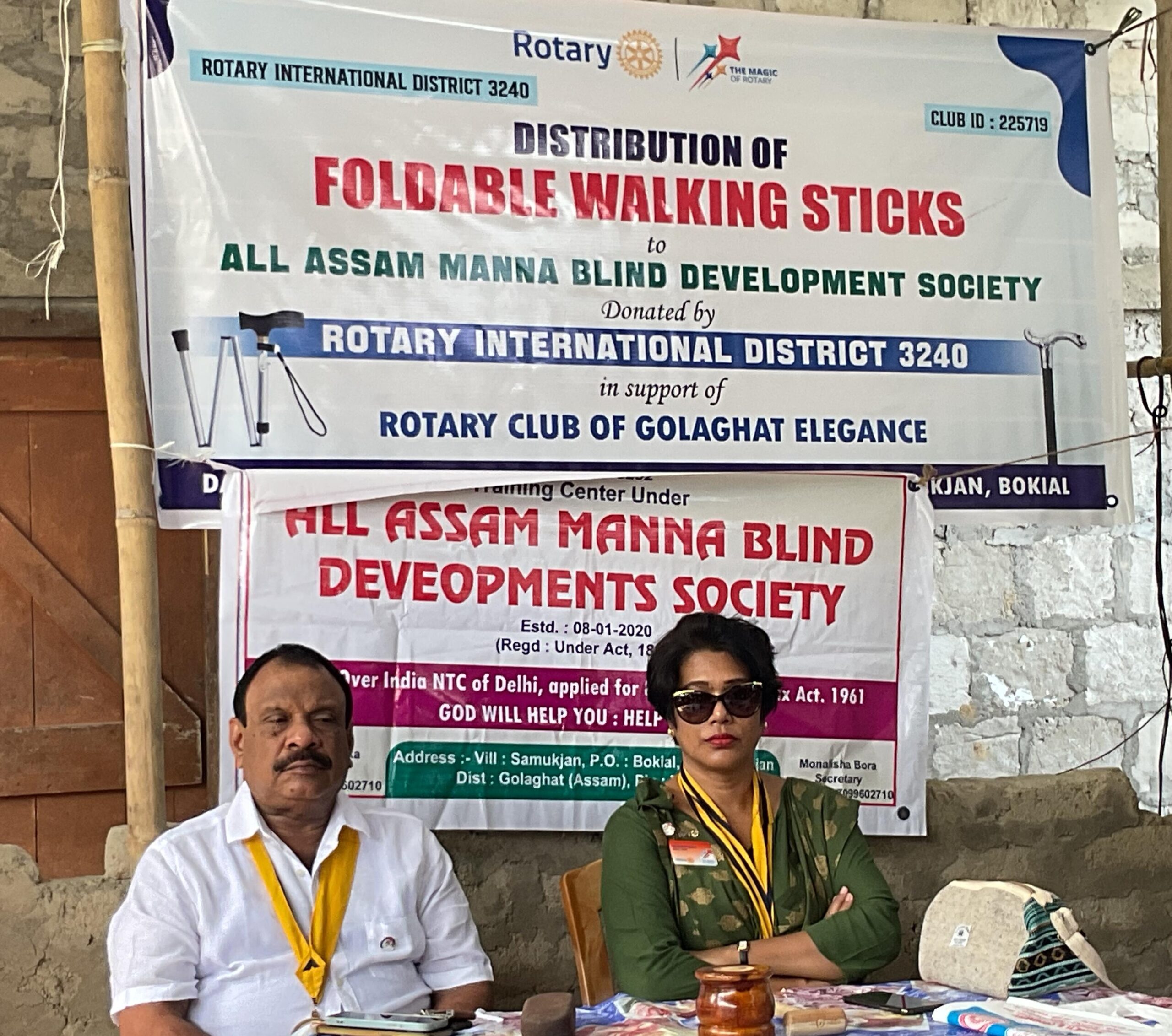 Read more about the article Distribution of Foldable Walking Sticks to the All Assam Manna Blind Development Society