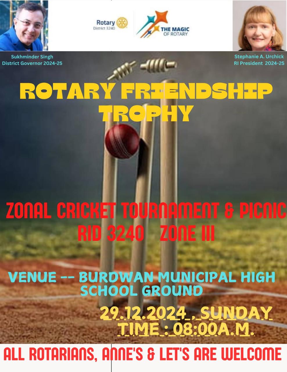 Read more about the article organized and co-hosted the Zonal Cricket Tournament, 2024