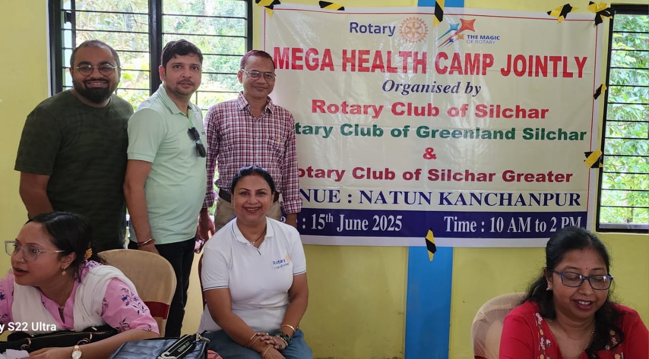 Read more about the article Mega Health Camp was jointly organized by Rotary Club of Silchar, Rotary Club of Greenland Silchar and Rotary Club of Greater Silchar