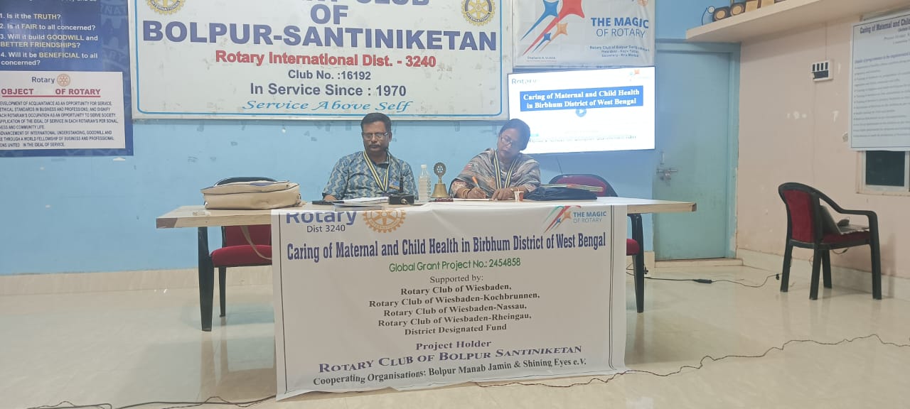 Read more about the article Inauguration of the Global Grant Project tittled “Caring of Maternal and Child Health in Birbhum District in West Bengal